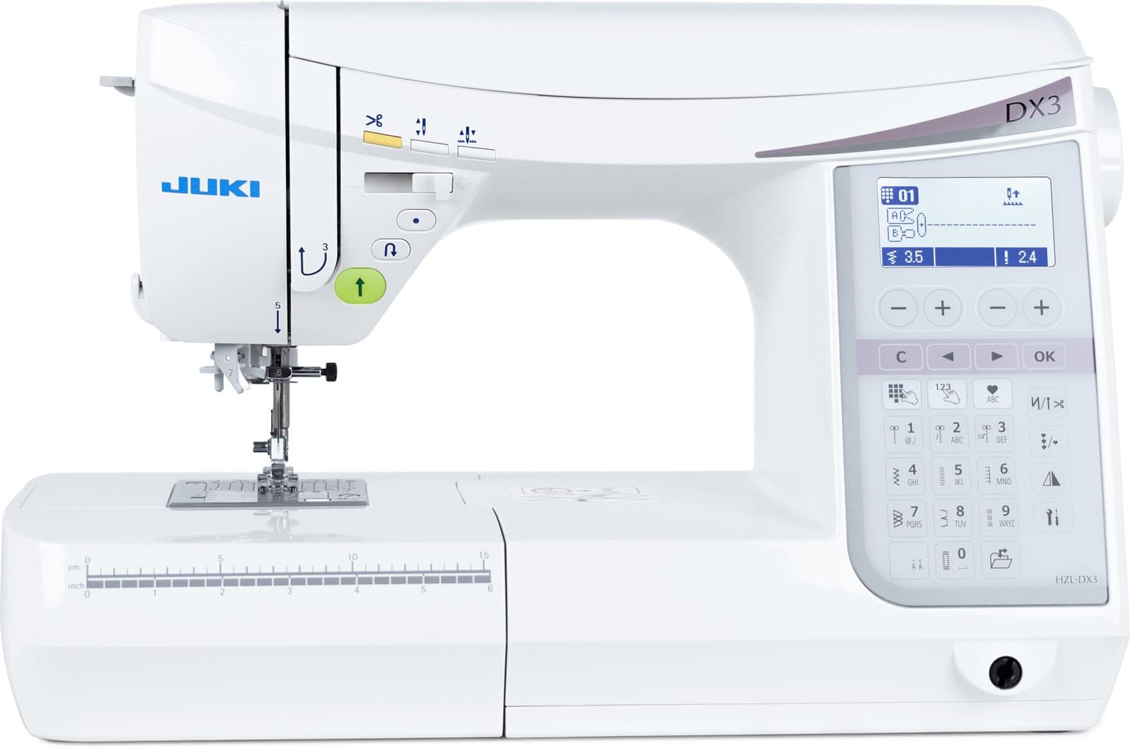 JUKI HZL-DX3, Vorderansicht