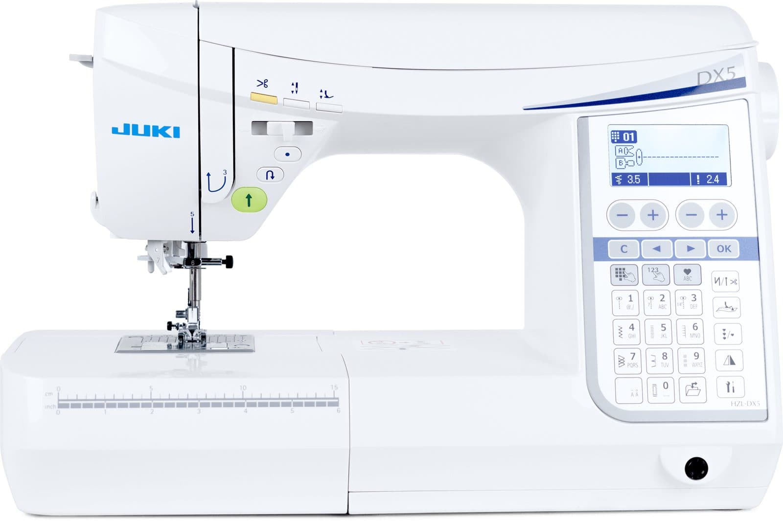 JUKI HZL-DX5, Vorderansicht