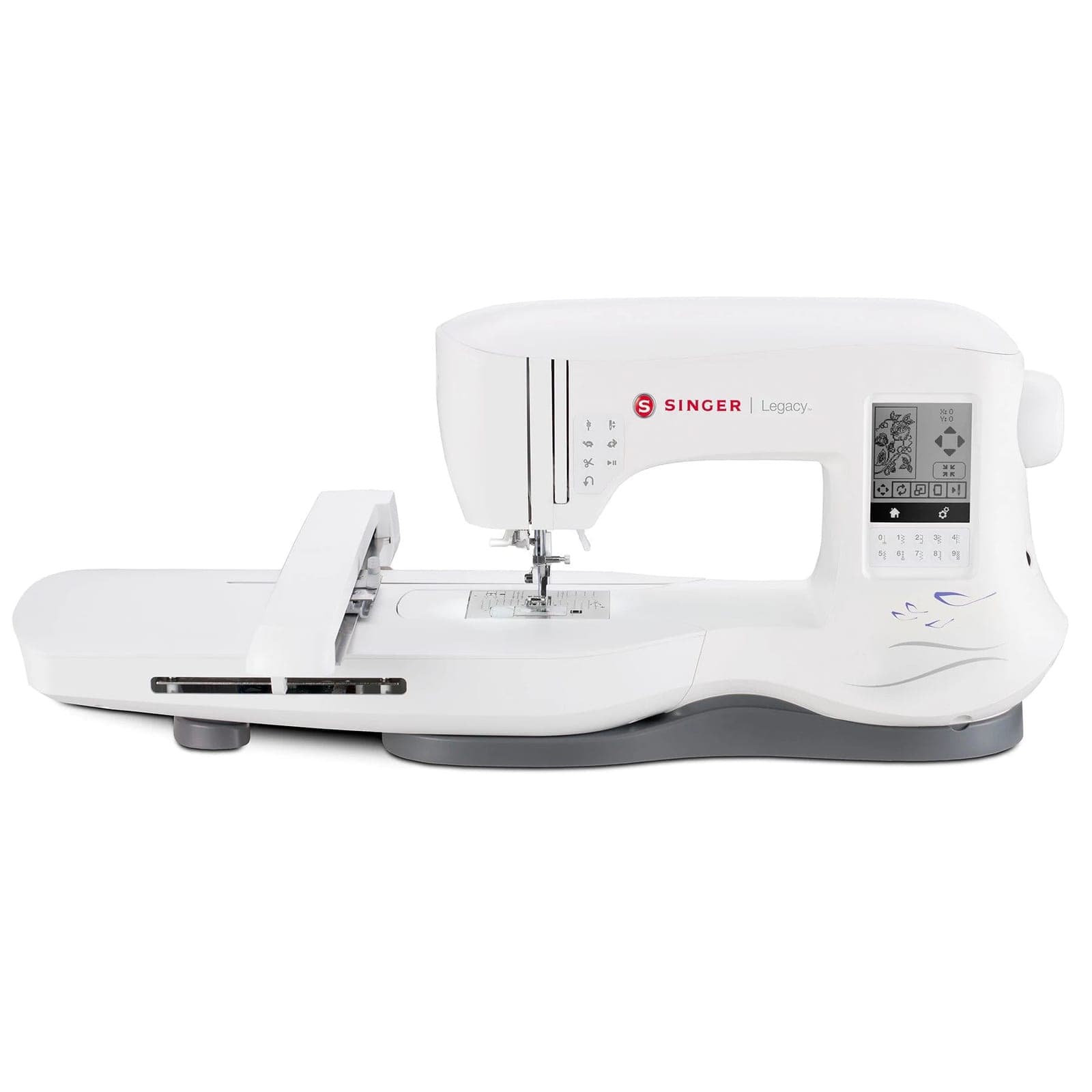 SINGER Legacy SE300 mit angesetzter Stickeinheit