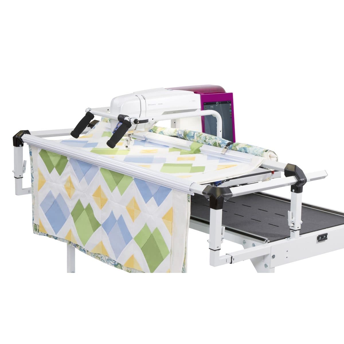 Husqvarna Viking DESIGNER Fabric Frame mit eingespanntem Quilt
