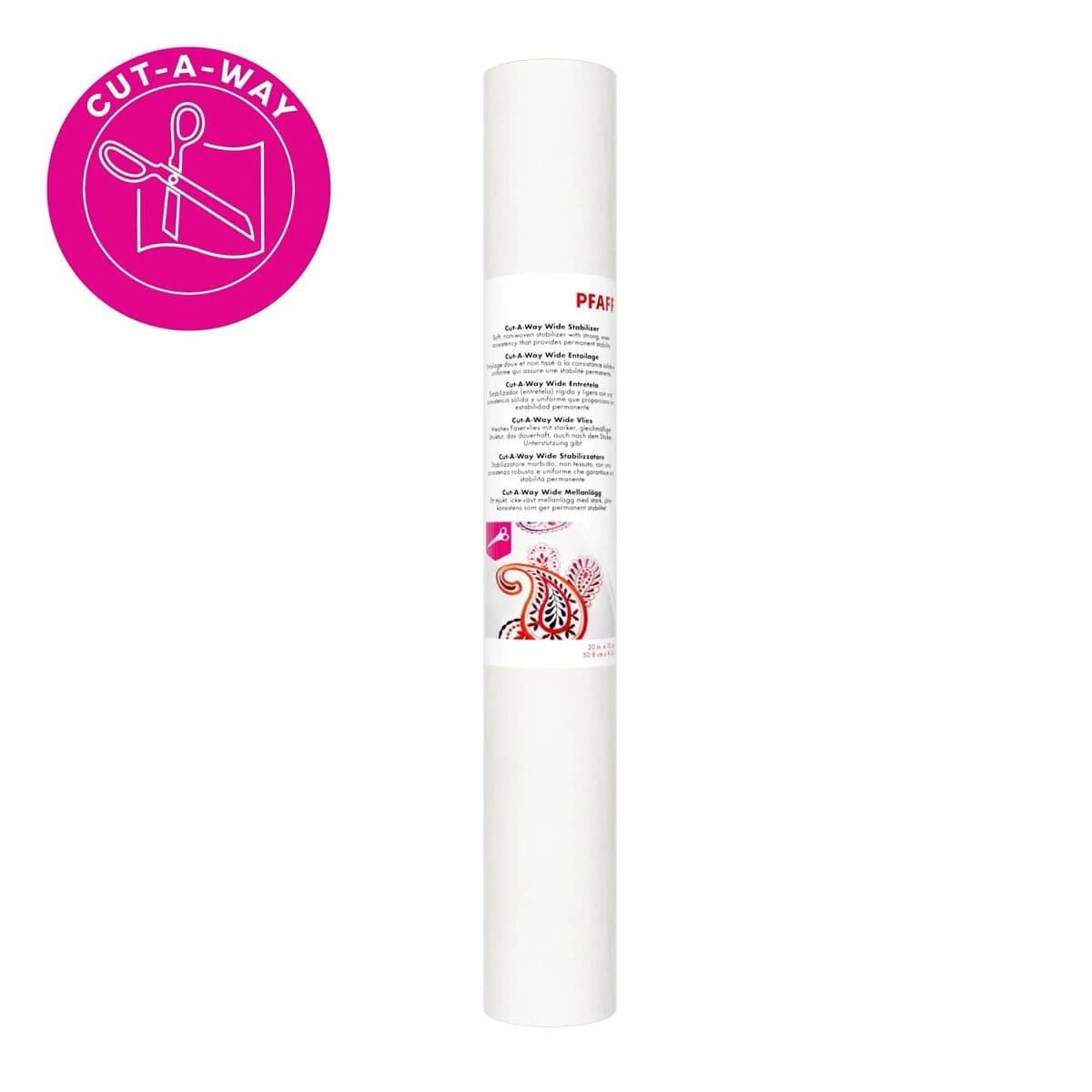 Breite Rolle PFAFF Cut-a-Way Schneidevlies